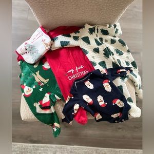 Christmas Bundle Sleepers/Onesie/Bib Boy or Girl Sizes in Description